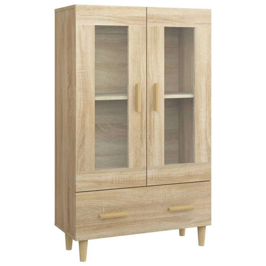 Hoge kast 70x31x115 cm bewerkt hout sonoma eikenkleurig - Afbeelding 2