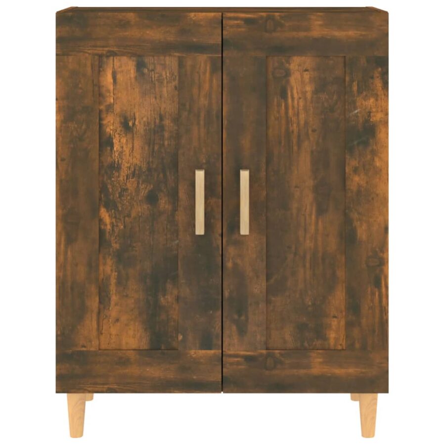 Dressoir 69,5x34x90 cm bewerkt hout gerookt eikenkleurig - Afbeelding 6