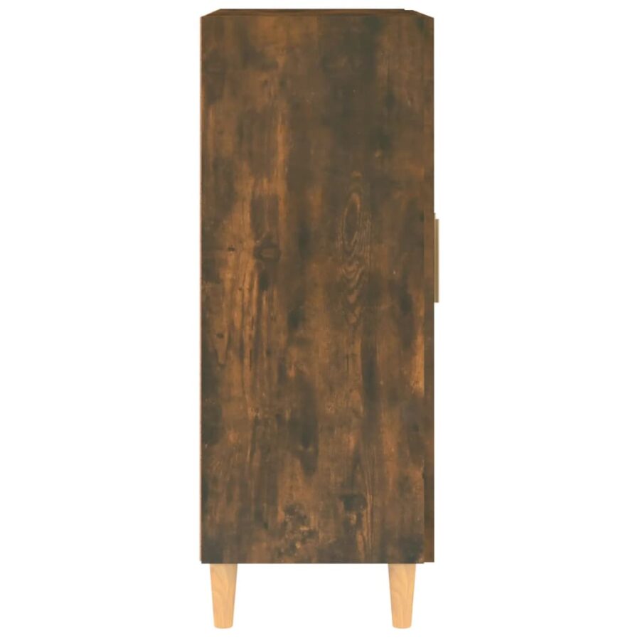 Dressoir 69,5x34x90 cm bewerkt hout gerookt eikenkleurig - Afbeelding 8
