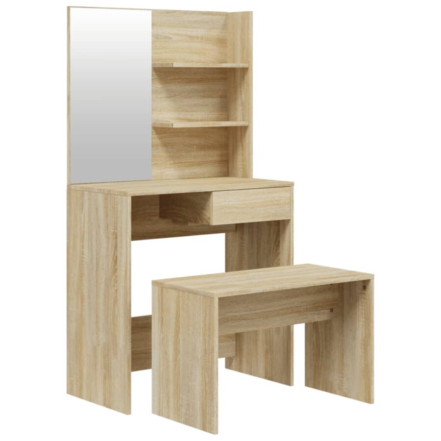 Kaptafelset 74,5x40x141 cm sonoma eikenkleurig - Afbeelding 2