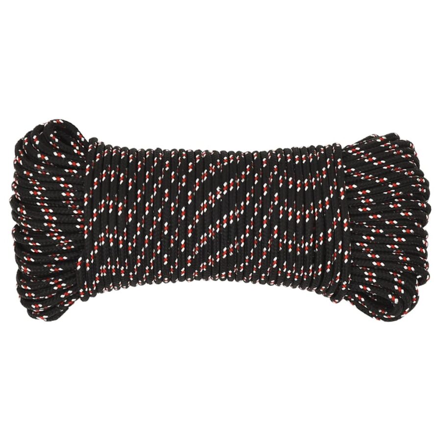 Boot touw 5 mm 250 m polypropyleen zwart - Afbeelding 3