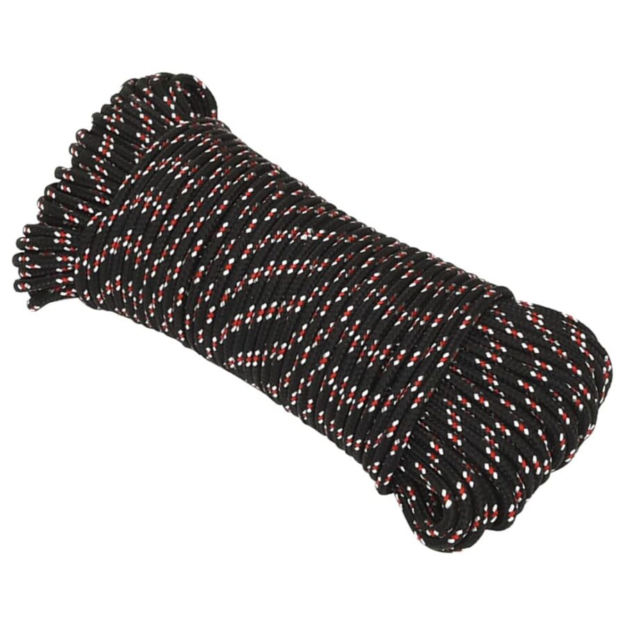 Boot touw 5 mm 500 m polypropyleen zwart - Afbeelding 2
