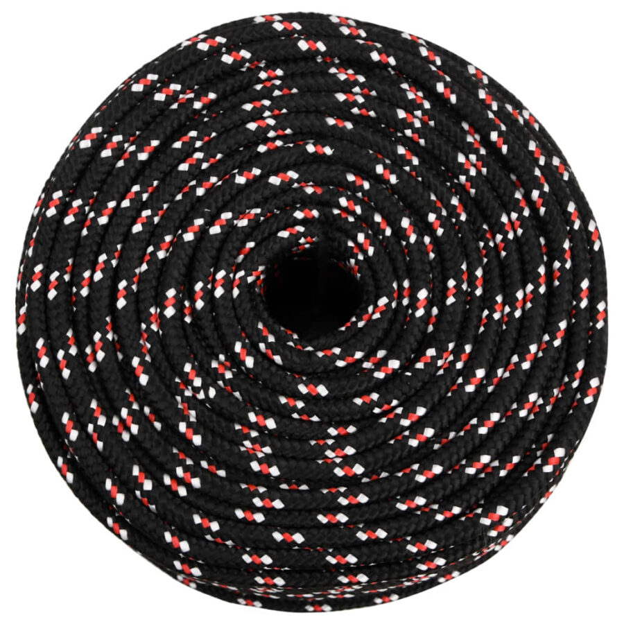 Boot touw 6 mm 50 m polypropyleen zwart - Afbeelding 3