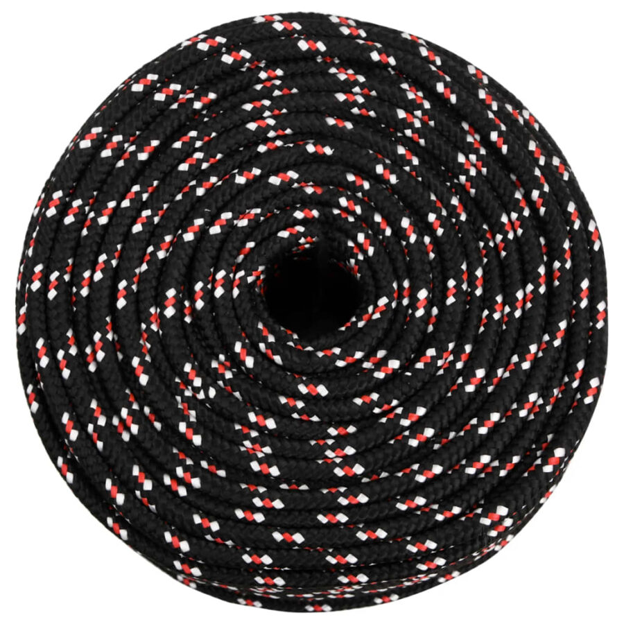 Boot touw 6 mm 250 m polypropyleen zwart - Afbeelding 3