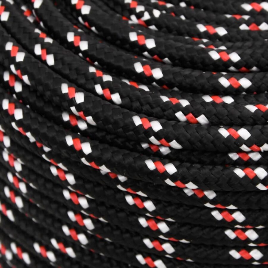 Boot touw 8 mm 25 m polypropyleen zwart - Afbeelding 4