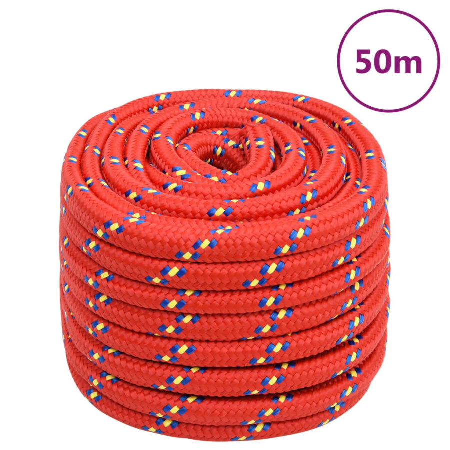 Boottouw 20 mm 50 m polypropyleen rood