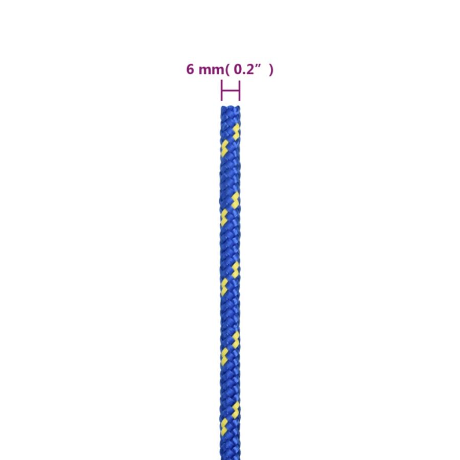 Boottouw 6 mm 25 m polypropyleen blauw - Afbeelding 6