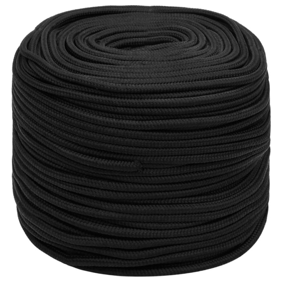 Boottouw 6 mm 25 m polypropeen zwart - Afbeelding 2