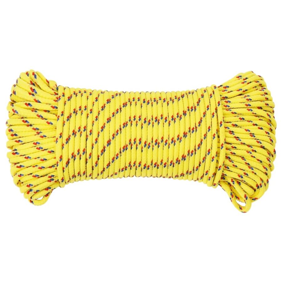 Boot touw 3 mm 250 m polypropyleen geel - Afbeelding 3