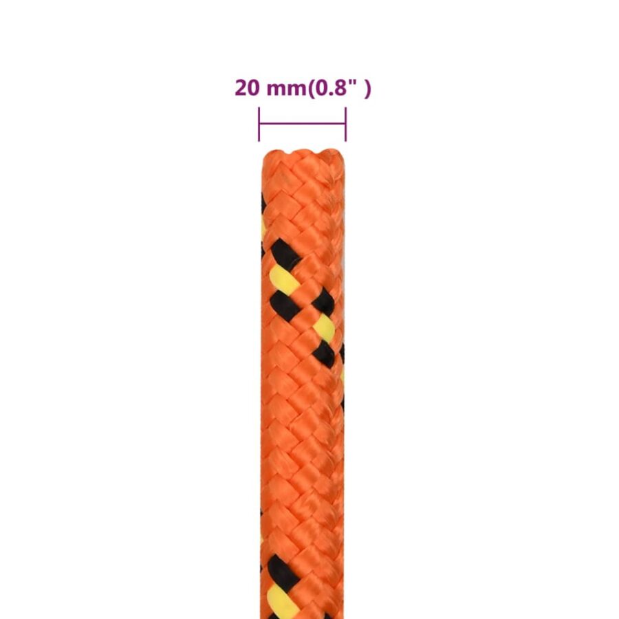 Boot touw 20 mm 100 m polypropyleen oranje - Afbeelding 6