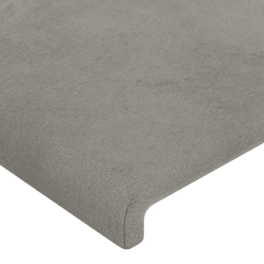 Hoofdborden 2 st 90x5x78/88 cm fluweel lichtgrijs - Afbeelding 4