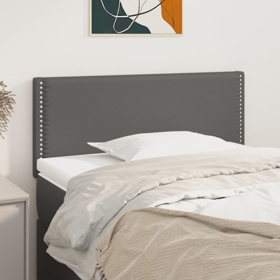 Hoofdbord 90x5x78/88 cm kunstleer grijs
