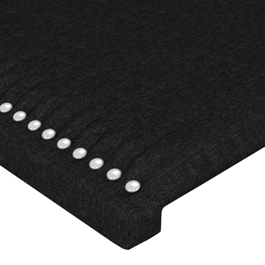 Hoofdbord 100x5x78/88 cm stof zwart - Afbeelding 4