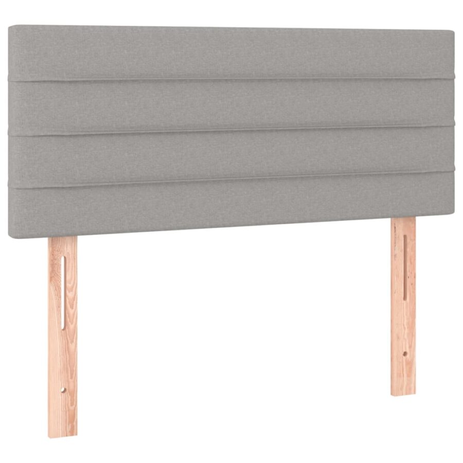 Hoofdbord 80x5x78/88 cm stof lichtgrijs - Afbeelding 2