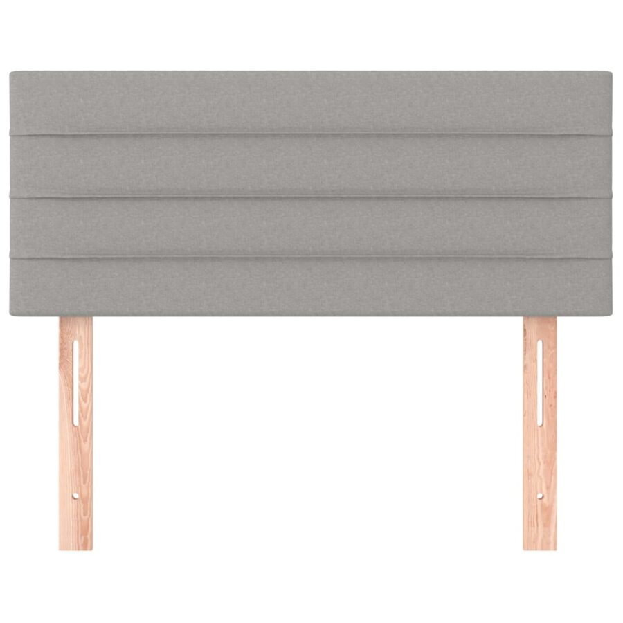 Hoofdbord 80x5x78/88 cm stof lichtgrijs - Afbeelding 3