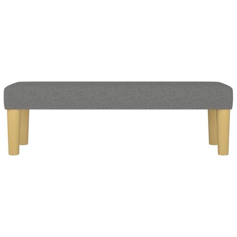 Bankje 100x30x30 cm stof donkergrijs - Afbeelding 3