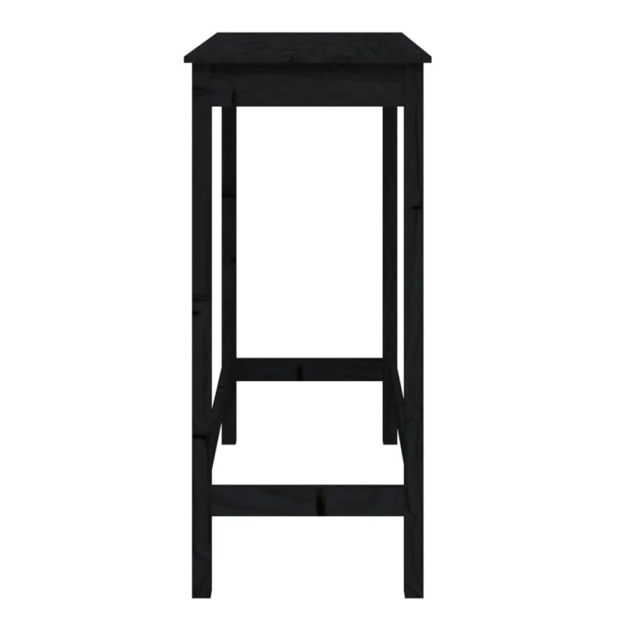 Bartafel 100x50x110 cm massief grenenhout zwart - Afbeelding 4