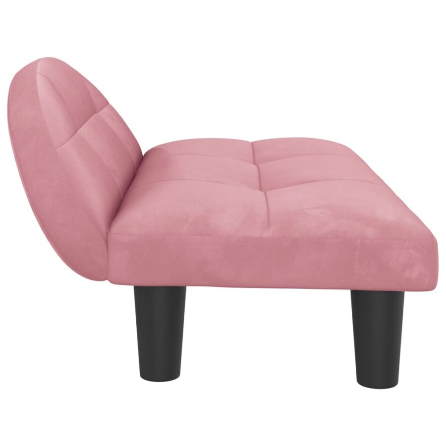 Hondenmand 70x52x30 cm fluweel roze - Afbeelding 4