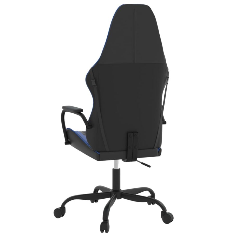 Gamestoel kunstleer zwart en blauw - Afbeelding 5