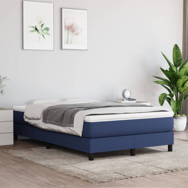 Bedframe stof blauw 120x200 cm