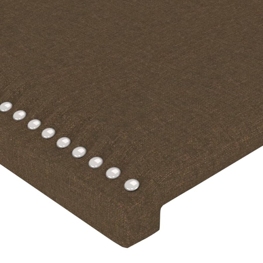 Hoofdbord LED 200x5x78/88 cm stof donkerbruin - Afbeelding 5