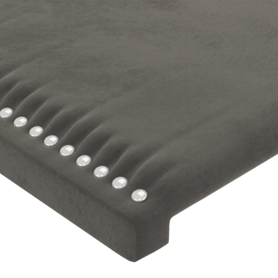 Hoofdbord LED 100x5x78/88 cm fluweel donkergrijs - Afbeelding 5