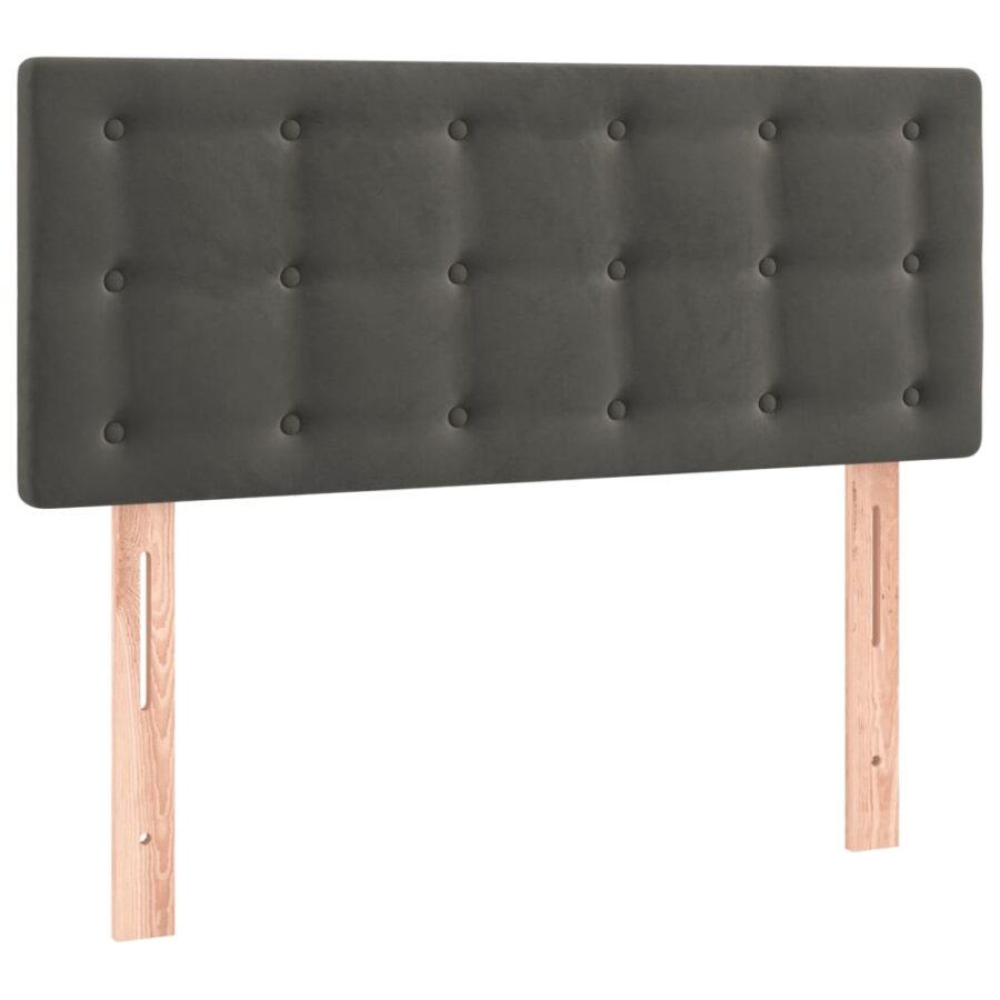 Hoofdbord LED 100x5x78/88 cm fluweel donkergrijs - Afbeelding 4