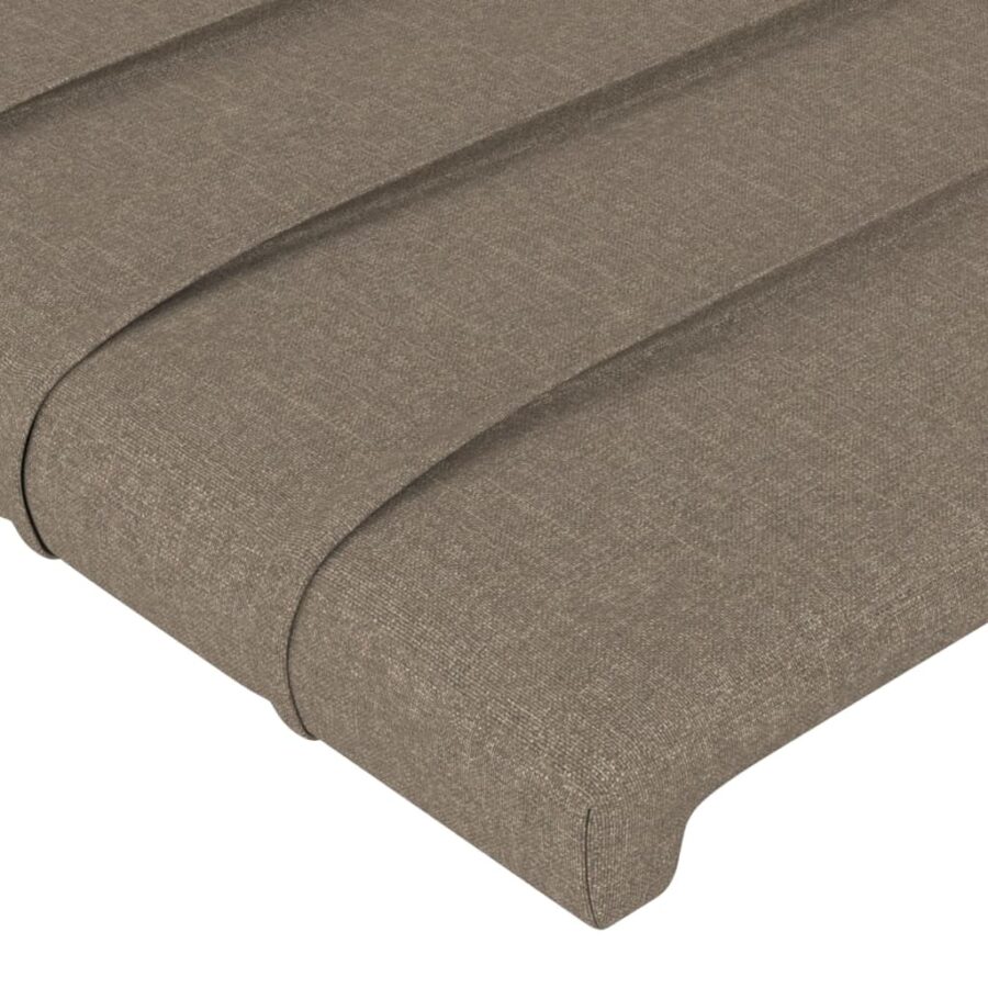 Hoofdbord LED 83x16x78/88 cm stof taupe - Afbeelding 5