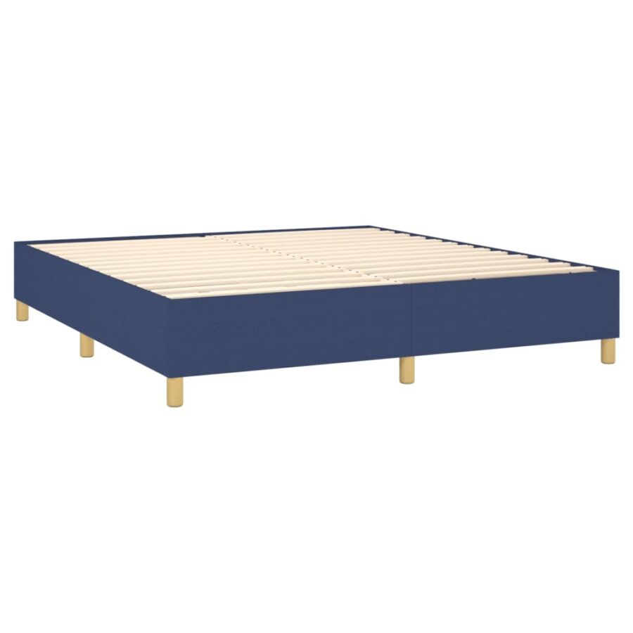 Boxspring met matras stof blauw 180x200 cm - Afbeelding 4