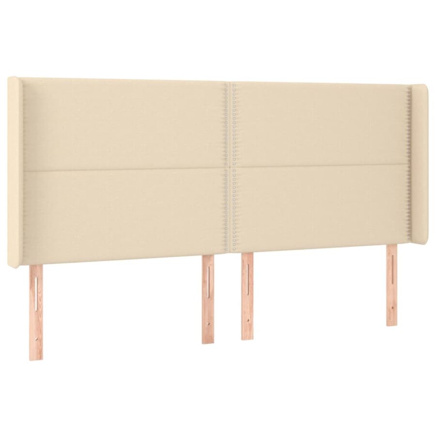 Boxspring met matras en LED stof crèmekleurig 160x200 cm - Afbeelding 7