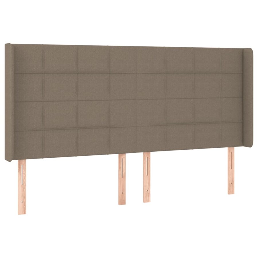 Boxspring met matras en LED stof taupe 200x200 cm - Afbeelding 7