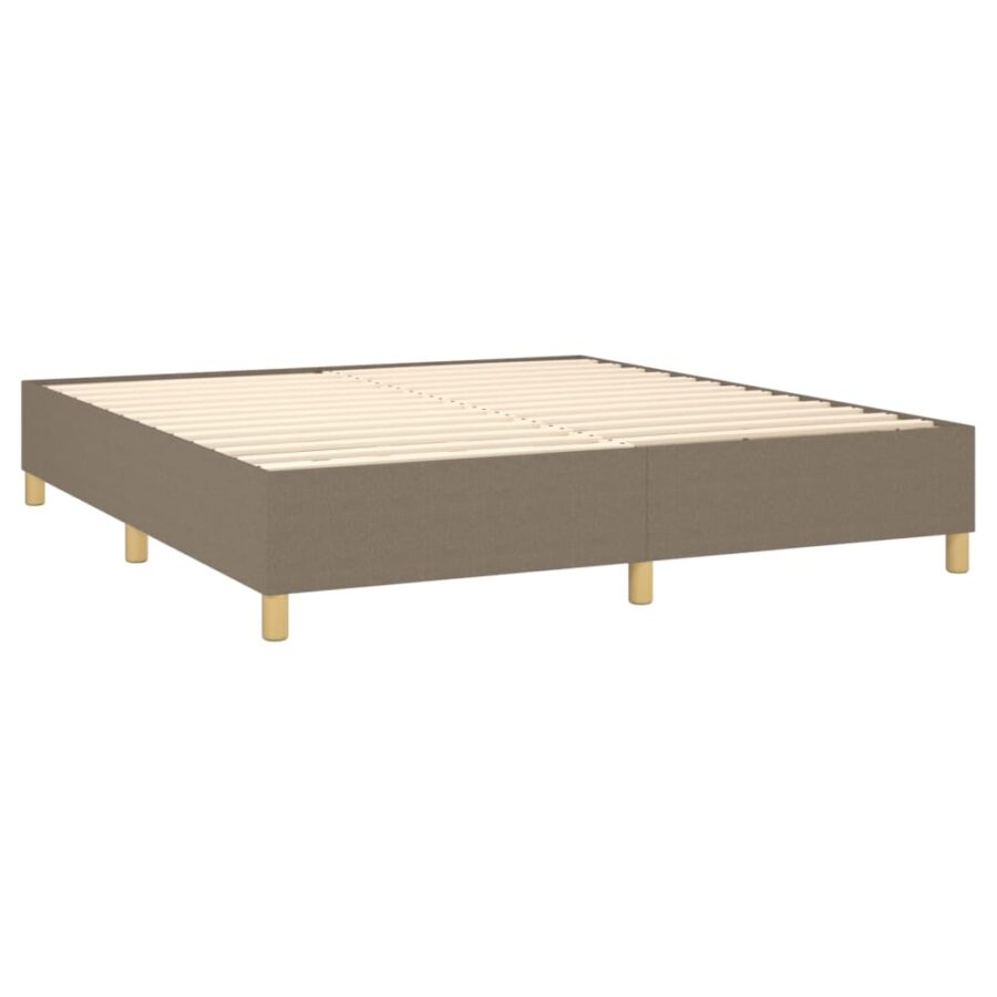 Boxspring met matras en LED stof taupe 180x200 cm - Afbeelding 5