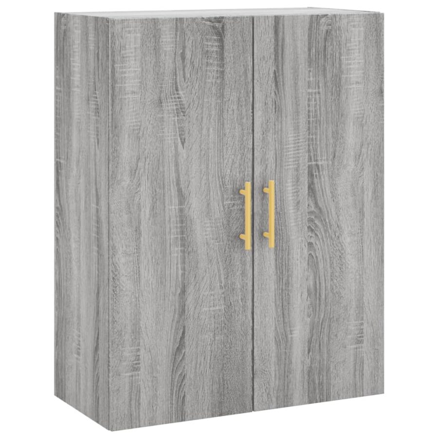 Hoge kast 69,5x34x180 cm bewerkt hout grijs sonoma eikenkleurig - Afbeelding 5