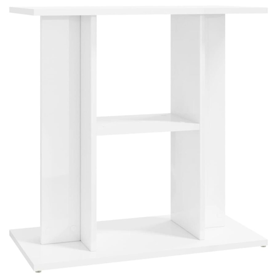 Aquariumstandaard 60x30x60 cm bewerkt hout hoogglans wit - Afbeelding 2