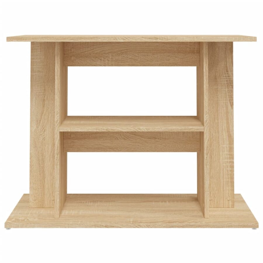 Aquariumstandaard 80x35x60 cm bewerkt hout sonoma eikenkleurig - Afbeelding 4