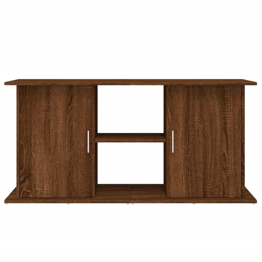Aquariumstandaard 121x41x58 cm bewerkt hout bruin eikenkleur - Afbeelding 5