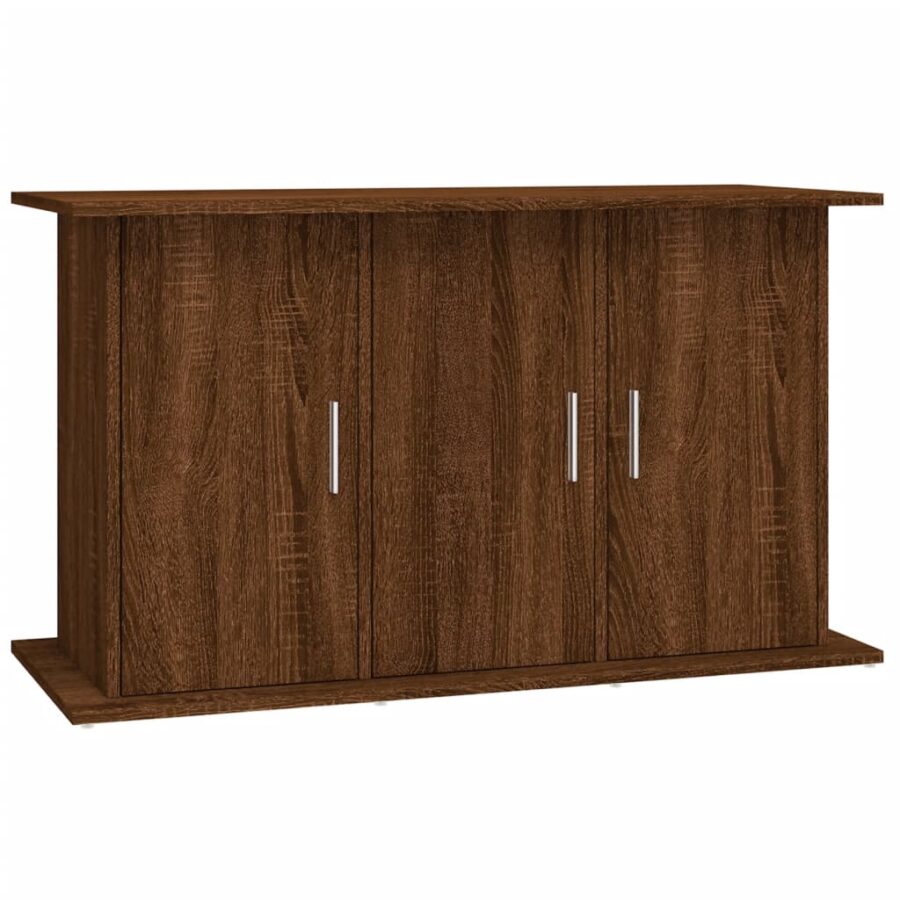 Aquariumstandaard 101x41x58 cm bewerkt hout bruin eikenkleur - Afbeelding 2