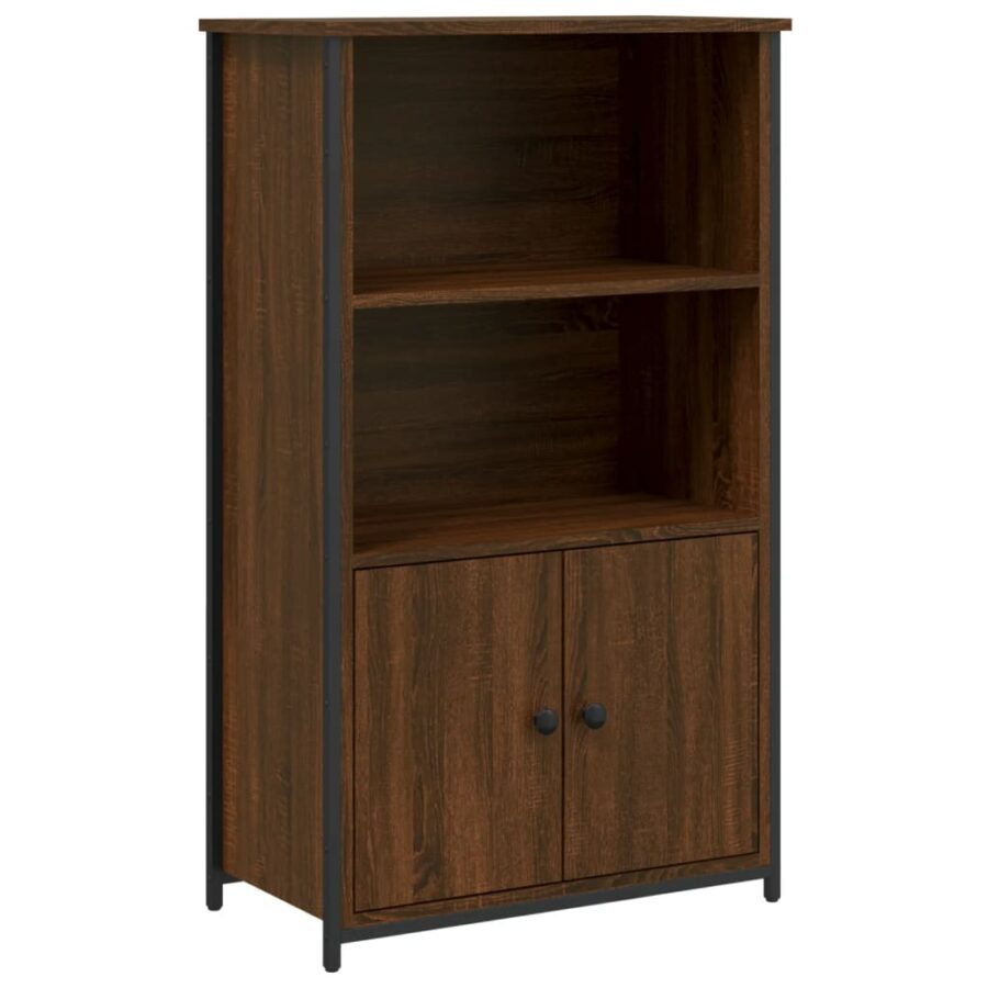 Hoge kast 62x32x103,5 cm bewerkt hout bruin eikenkleur - Afbeelding 2