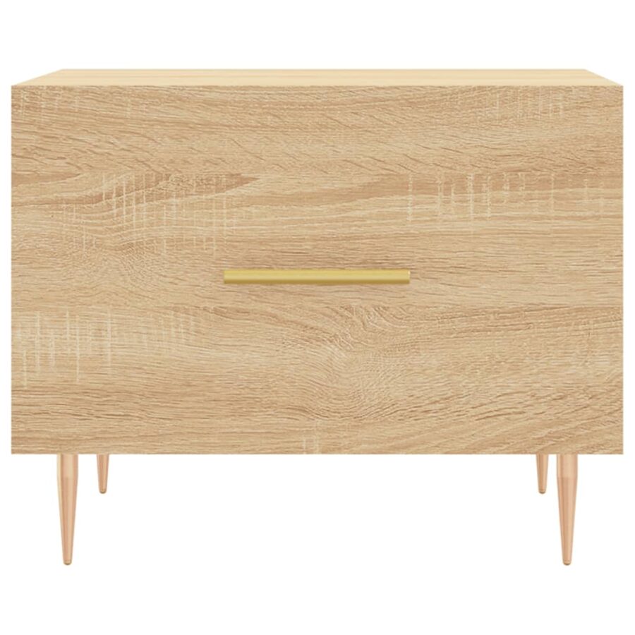 Salontafel 50x50x35 cm bewerkt hout sonoma eikenkleurig - Afbeelding 5