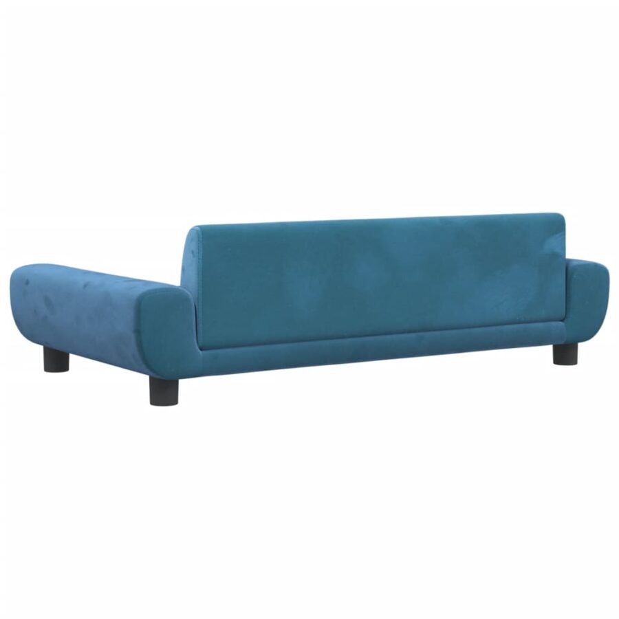 Kinderbank 100x54x33 cm fluweel blauw - Afbeelding 5