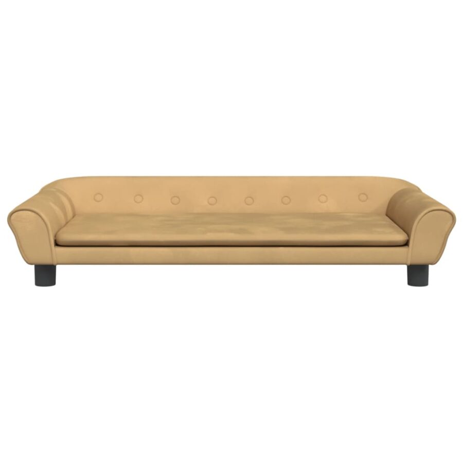 Kinderbank 100x50x26 cm fluweel bruin - Afbeelding 3