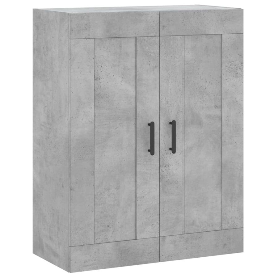 Hoge kast 69,5x34x180 cm bewerkt hout betongrijs - Afbeelding 5