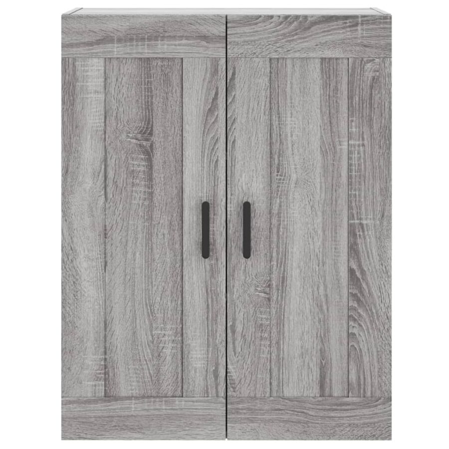 Hoge kast 69,5x34x180 cm bewerkt hout grijs sonoma eikenkleurig - Afbeelding 6