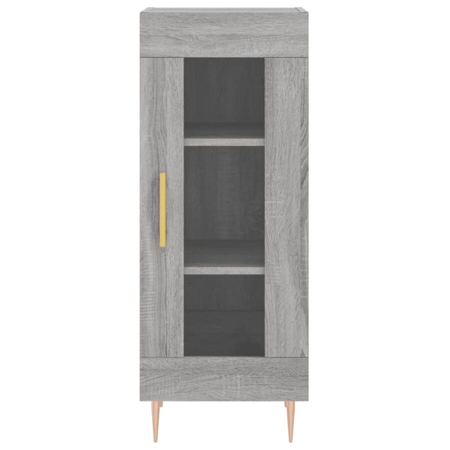 Hoge kast 34,5x34x180 cm bewerkt hout grijs sonoma eikenkleurig - Afbeelding 6
