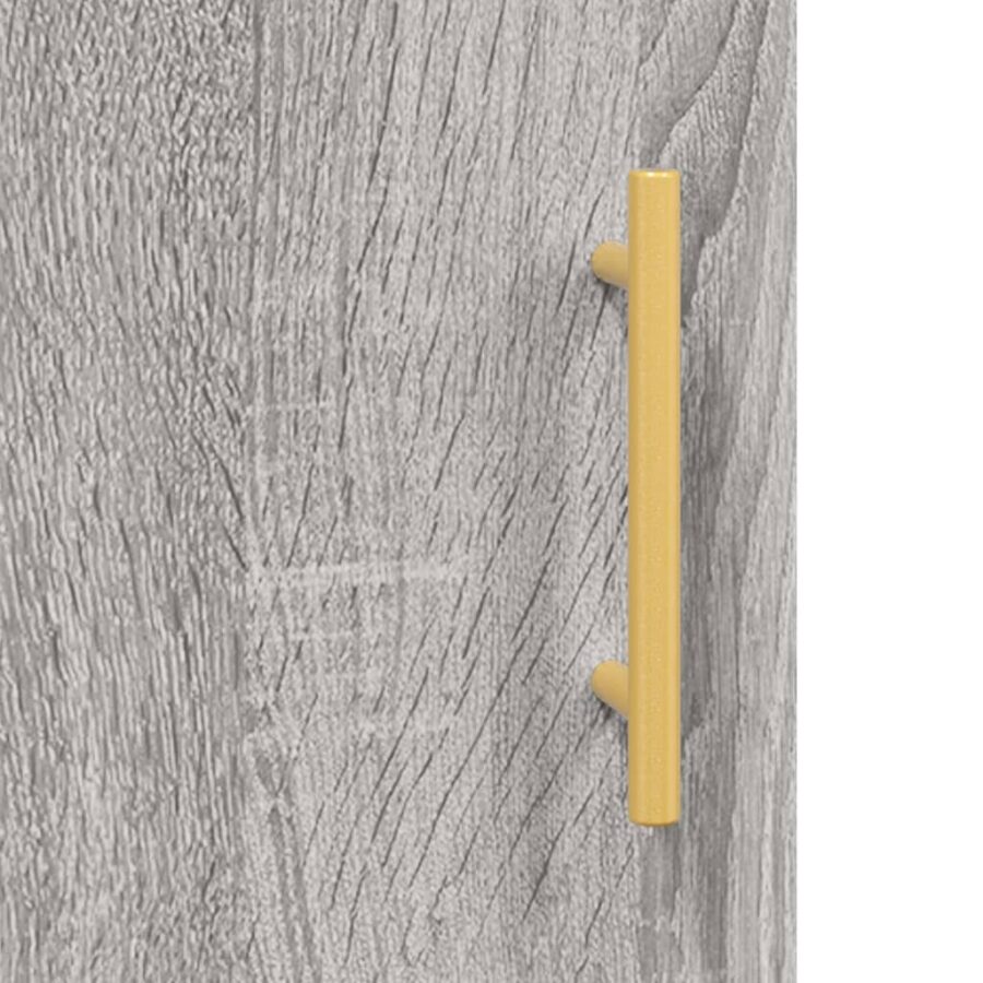 Hoge kast 69,5x34x180 cm bewerkt hout grijs sonoma eikenkleurig - Afbeelding 11
