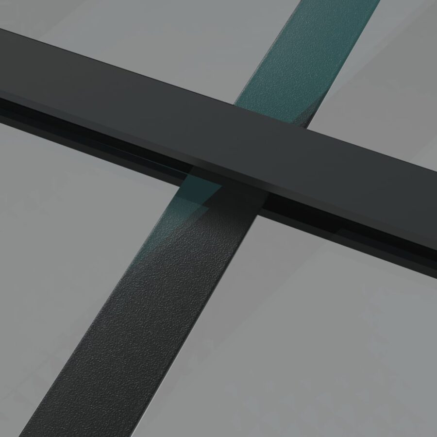 Binnendeur 76x201,5 cm ESG-glas en aluminium zwart - Afbeelding 6