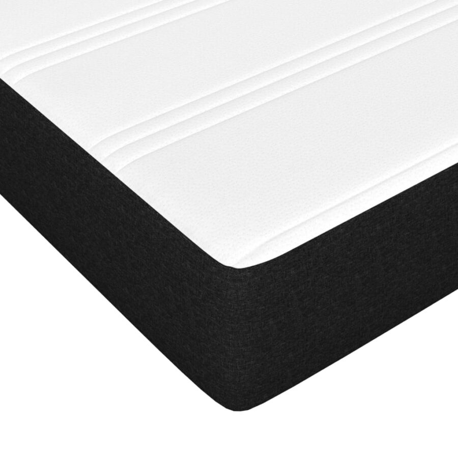 Boxspring met matras stof zwart 90x200 cm - Afbeelding 8