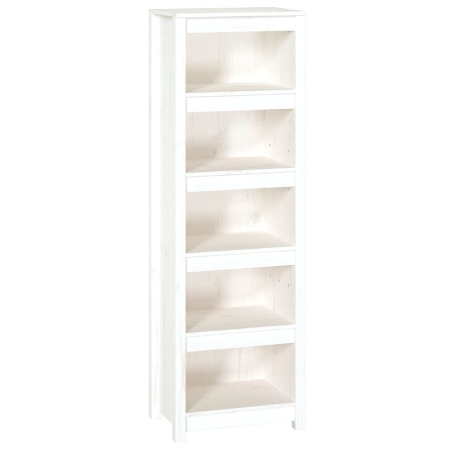 Boekenkast 50x35x154 cm massief grenenhout wit - Afbeelding 2