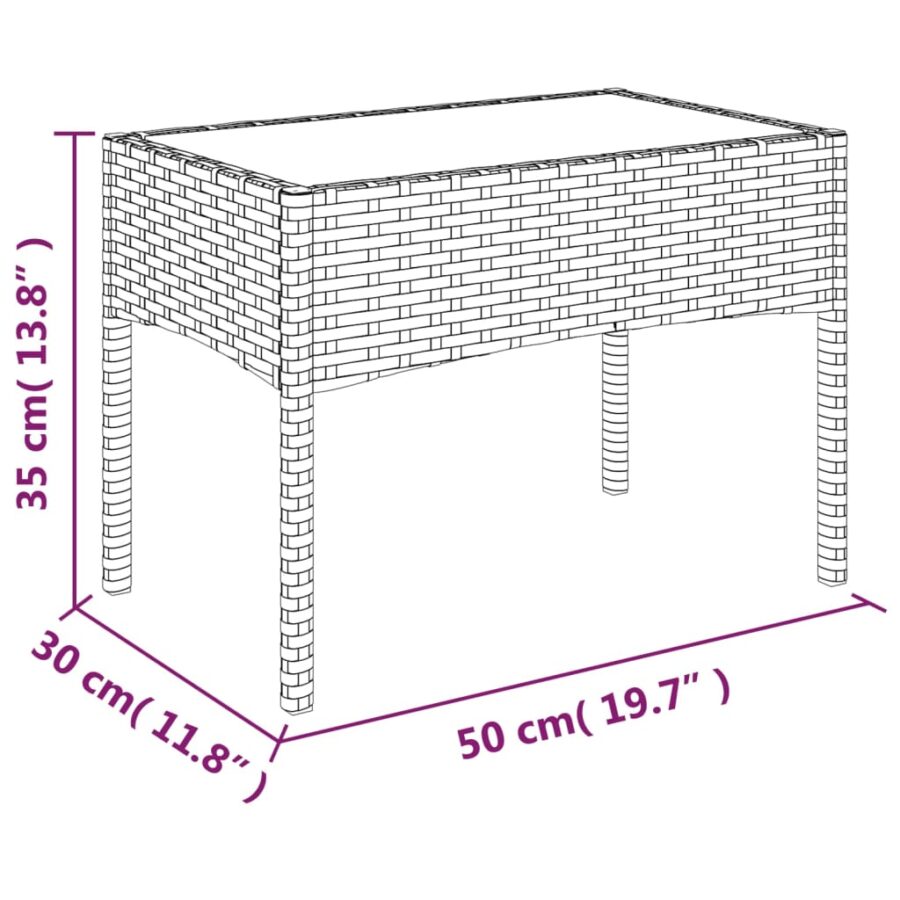 4-delige Loungeset met kussens poly rattan grijs - Afbeelding 11