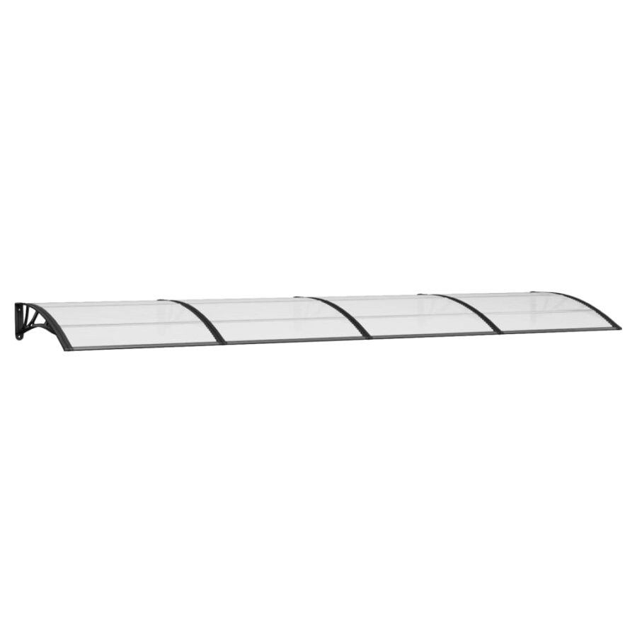 Deurluifel 400x100 cm polycarbonaat zwart - Afbeelding 2